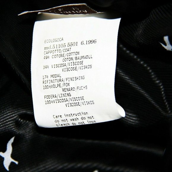 MARIELLA BURANI COAT BLACK COTTON & VISCOSE FOX US SIZE 12 NEW MADE IN ITALY 117 - Picture 7 of 7